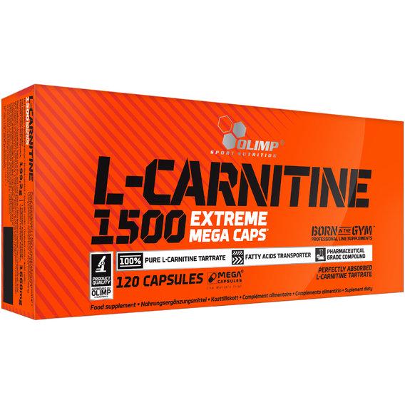 Жиросжигатель для спорта Olimp Nutrition L-Carnitine 1500 Extreme Mega caps 120 caps