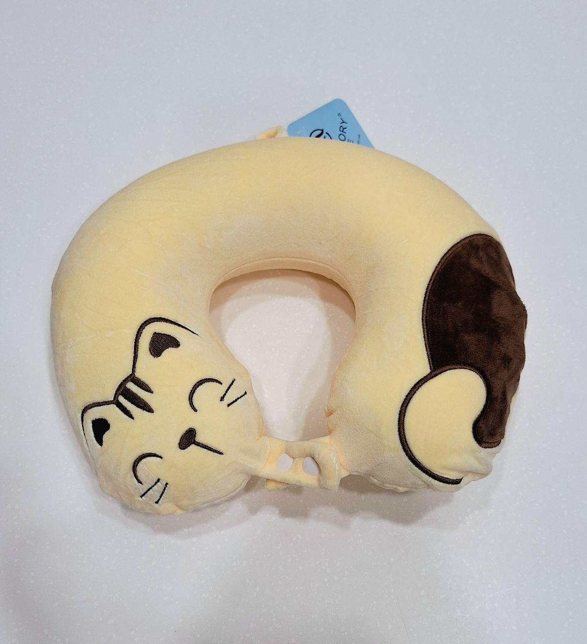 Подушка-рогалик дорожная Malloory Home Кошечка с эффектом памяти (652)