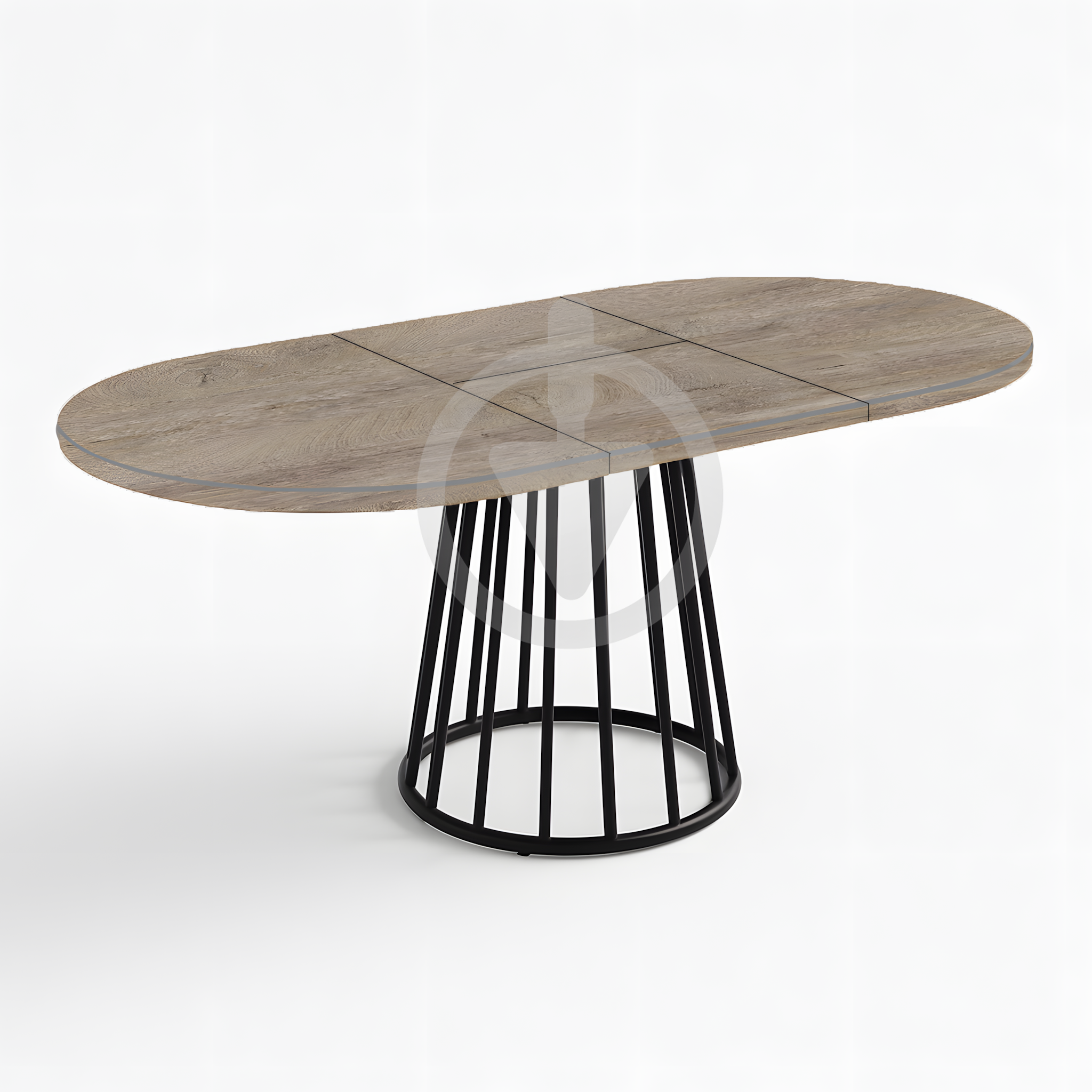 Стол кухонный раскладной RoMax Elegant Slide 80x80/110x80 см Loft Дуб Эндгрейн/Черный - фото 3 Стол кухонный раскладной RoMax Elegant Slide 80x80/110x80 см Loft Дуб Эндгрейн/Черный - фото 3