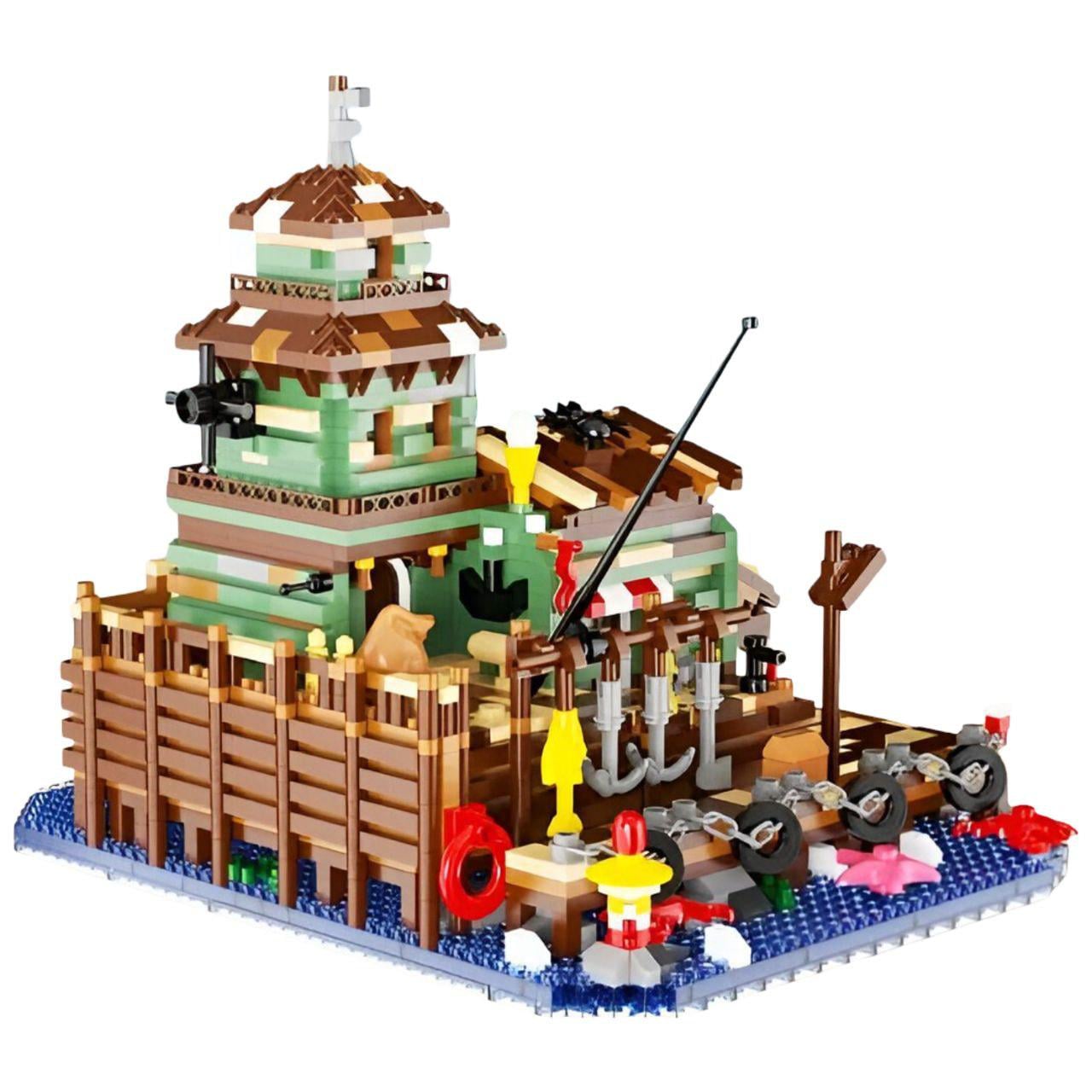 Конструктор Домик скаутов P3117 интерьерная архитектурная модель 2560 деталей в коробке Зеленый