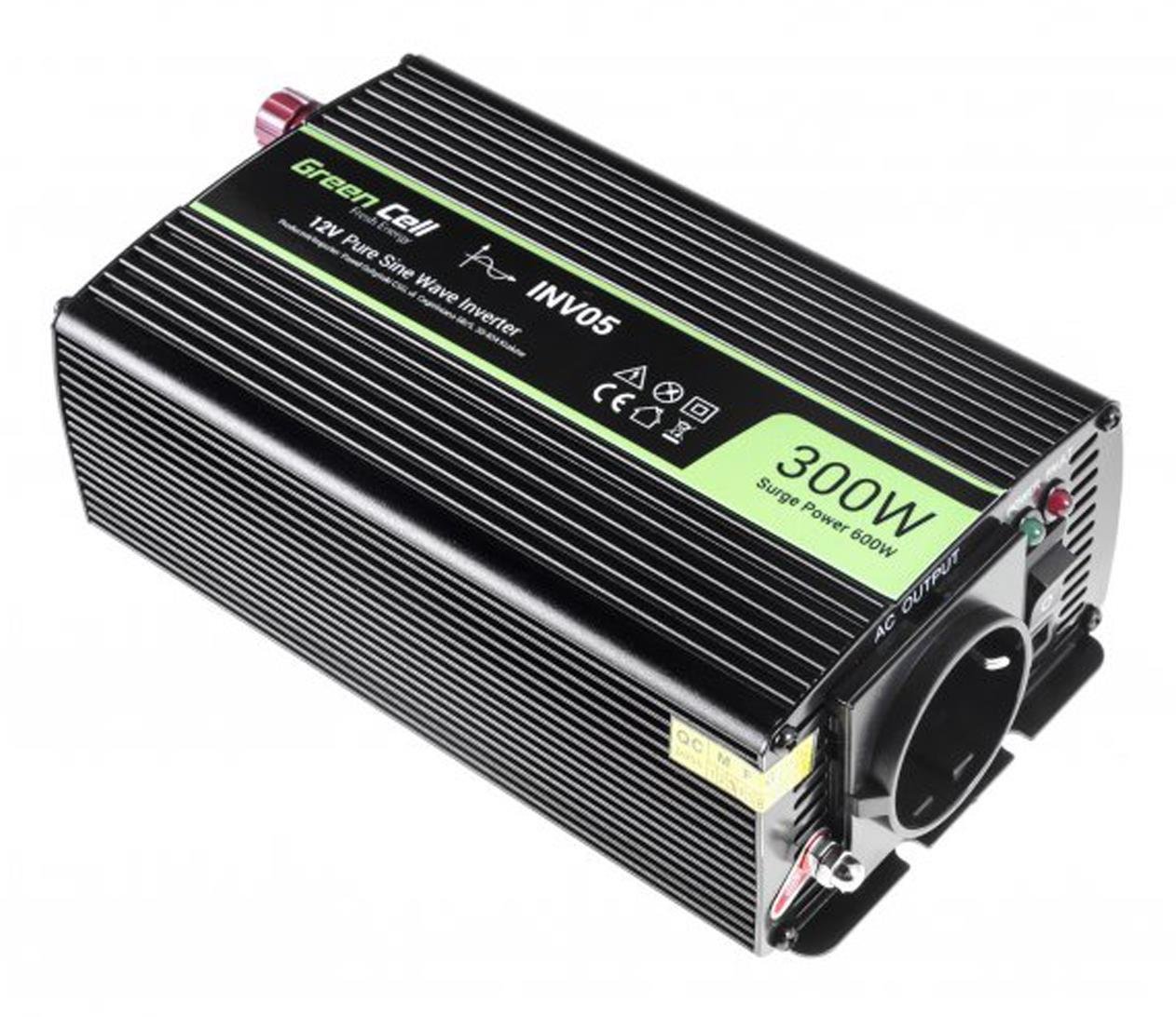 Автомобільний інвертор Green Cell 12V 230V 300W/600W (INV05DE)