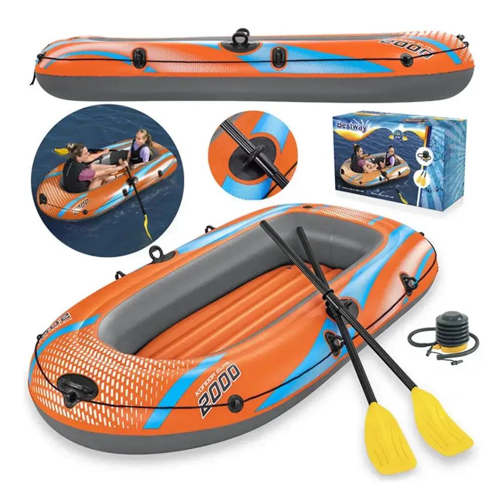 Човен надувний двомісний Bestway Kondor Elite 2000 з веслами та насосом до 120 кг (61141) - фото 2 Човен надувний двомісний Bestway Kondor Elite 2000 з веслами та насосом до 120 кг (61141) - фото 2