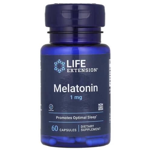 Мелатонин Life Extension Melatonin 1 мг 60 капс. (LEX-32906)