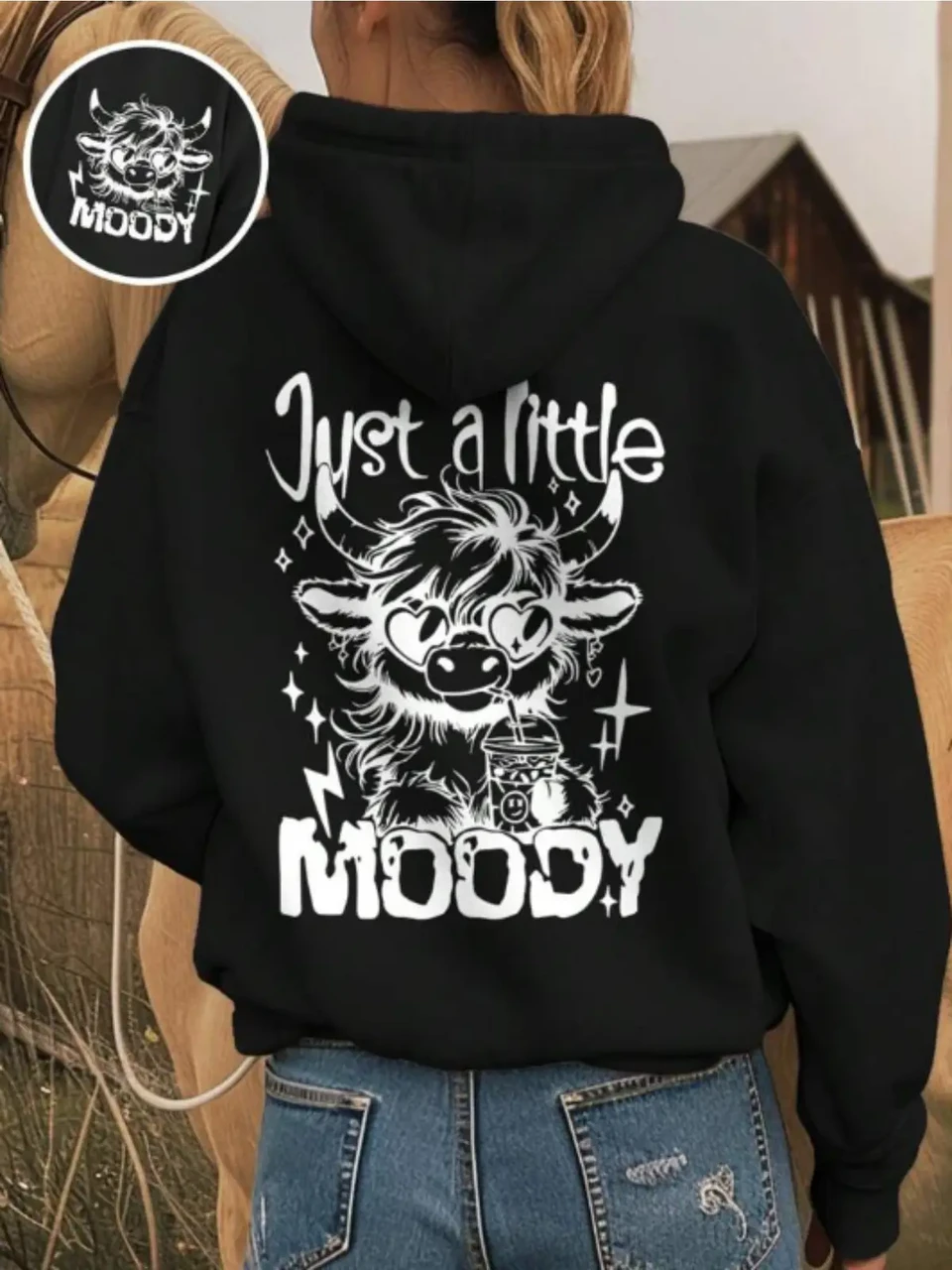 Худі жіноче з принтом Pin-000-2742 S Чорний (2700265383) - фото 2 Худі жіноче з принтом Pin-000-2742 S Чорний (2700265383) - фото 2