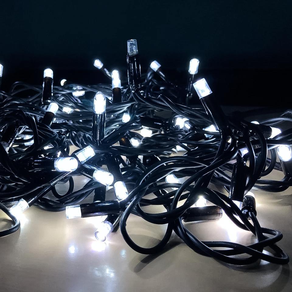 Новогодняя гирлянда уличная Xmas LED 100 Lm 3,3 Bт 10 м Черный (1009064-White)
