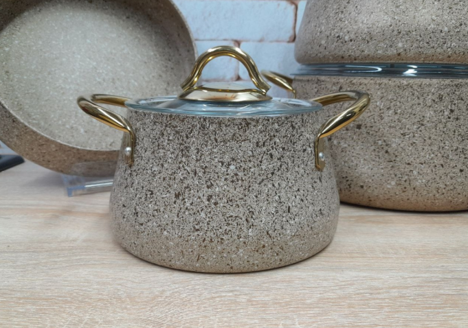 Набір посуду OMS 3041 сотейник і 3 каструлі з антипригарним покриттям для індукції - фото 4