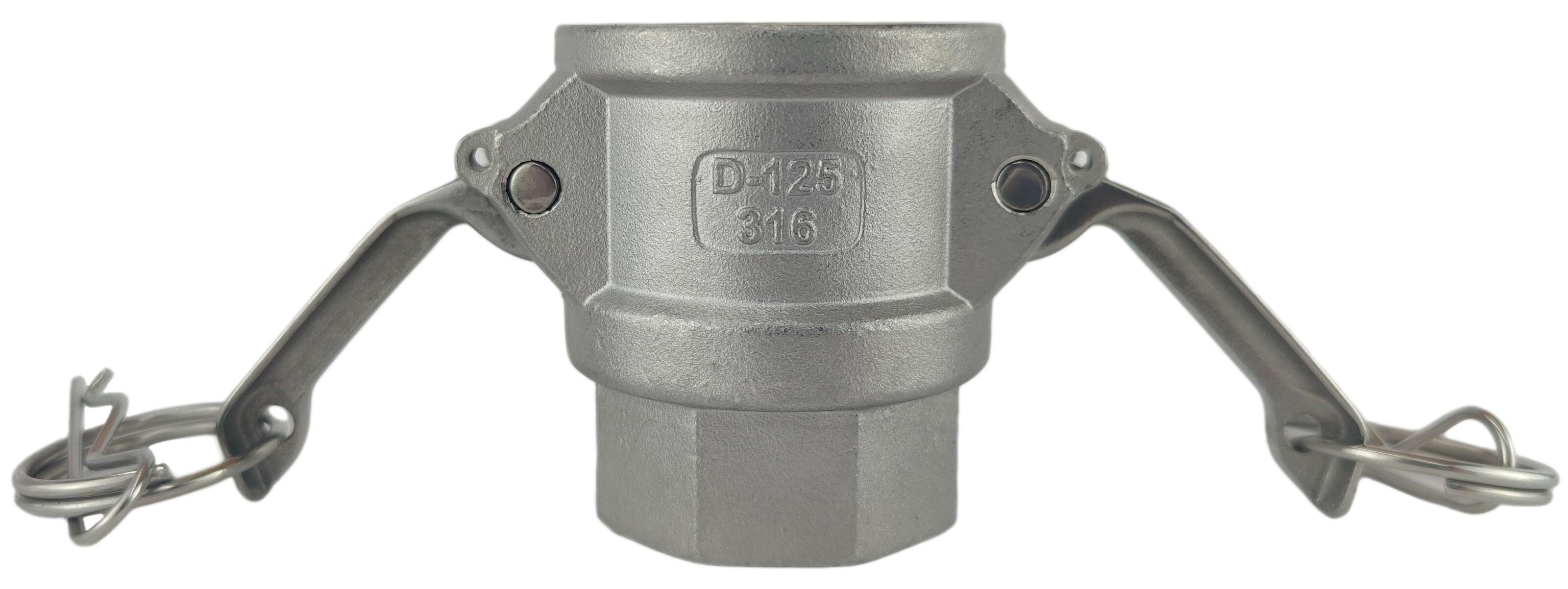 Муфта camlock тип D с внутренней резьбой BSPP ШРЗ нержавеющая сталь D-125 1 1/4" (50232020)
