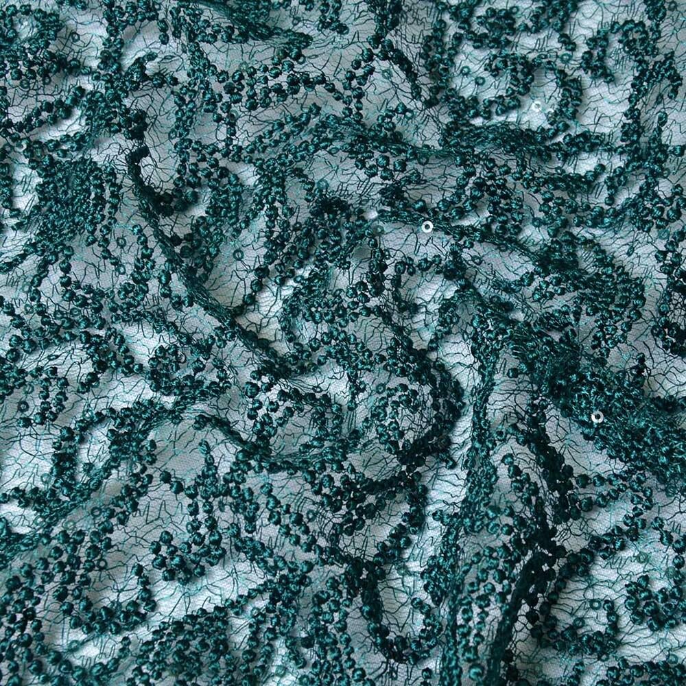 Ткань гипюр Venezia Малахит (14947)