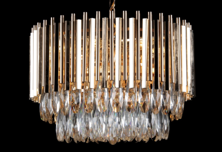 Хрустальная люстра L30241/450/9 FGD Белый/Золото (AN000306)