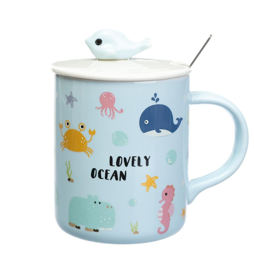 Керамическая чашка Elisey Cute animals 400 мл Голубой (8805-025)