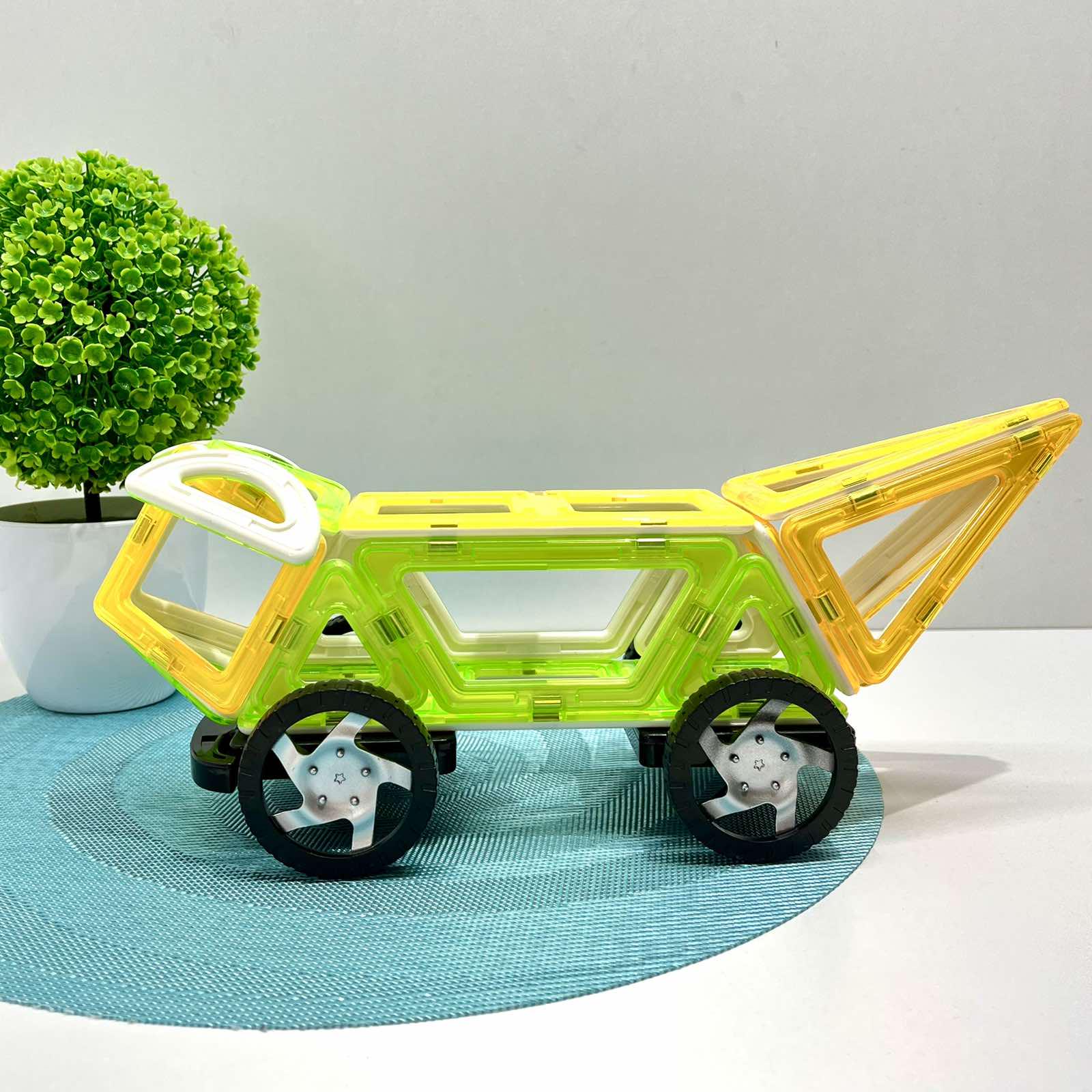 Конструктор магнитный Limo Toy Транспорт 56 дет. Зелено-жовтий (KB 1012) - фото 6 Конструктор магнитный Limo Toy Транспорт 56 дет. Зелено-жовтий (KB 1012) - фото 6