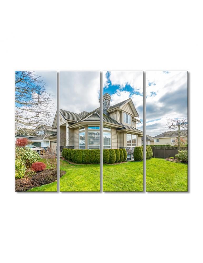 Картина модульная Семейный домик 4 модуля 60x90 см