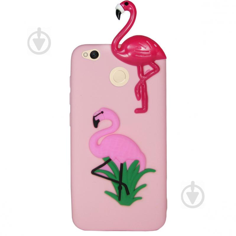 Чехол 3D Cartoon Case для Xiaomi Redmi 4X Фламинго (hub_XVcd93771)
