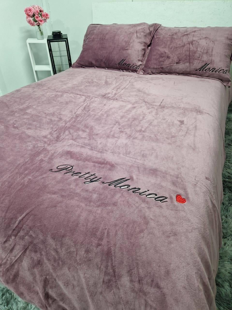 Комплект постельного белья 200х230 см наволочка 50х70 см 2 шт. Винный (П4К-monEV-001-03)