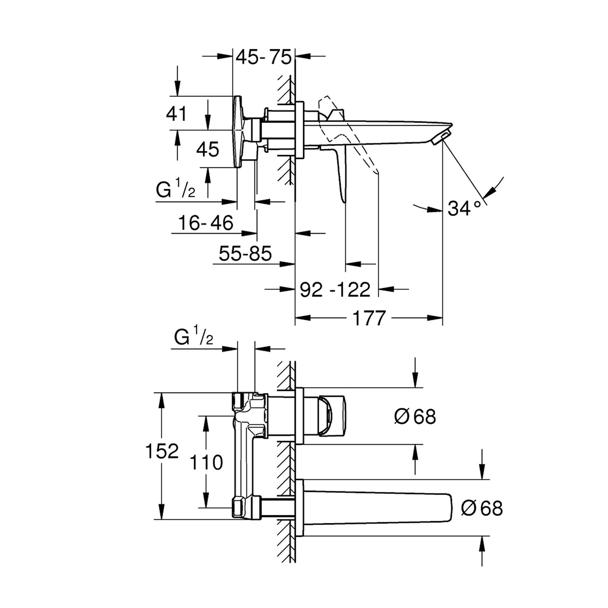 Змішувач для раковини прихованого монтажу Grohe BauLoop (SD00048376) - фото 2 Змішувач для раковини прихованого монтажу Grohe BauLoop (SD00048376) - фото 2