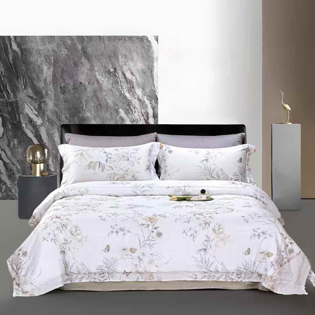 Комплект постельного белья с одеялом тенсел евро (70126)