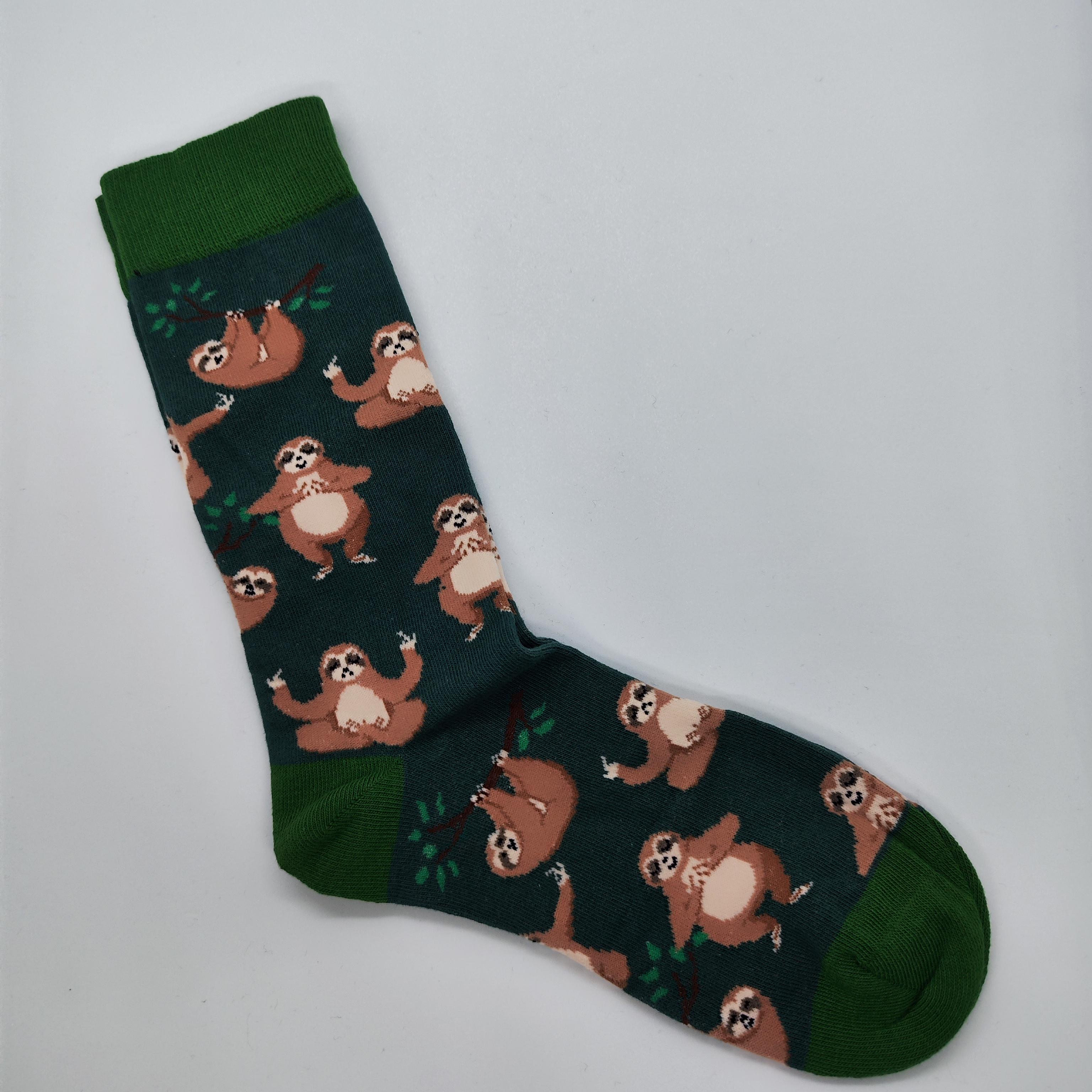 Носки унисекс Ленивец one size р. 35-45 Зеленый (24389548)