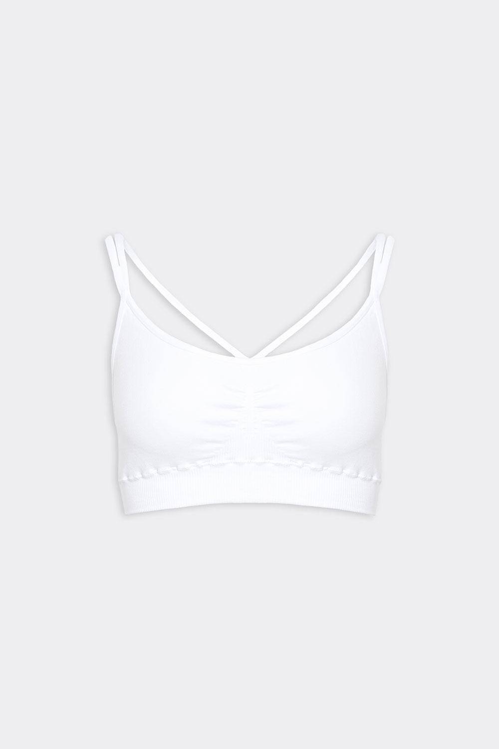 Топ женский бесшовный Giulia FLEX TOP ACTIVE с перекрестными бретелями L/XL White