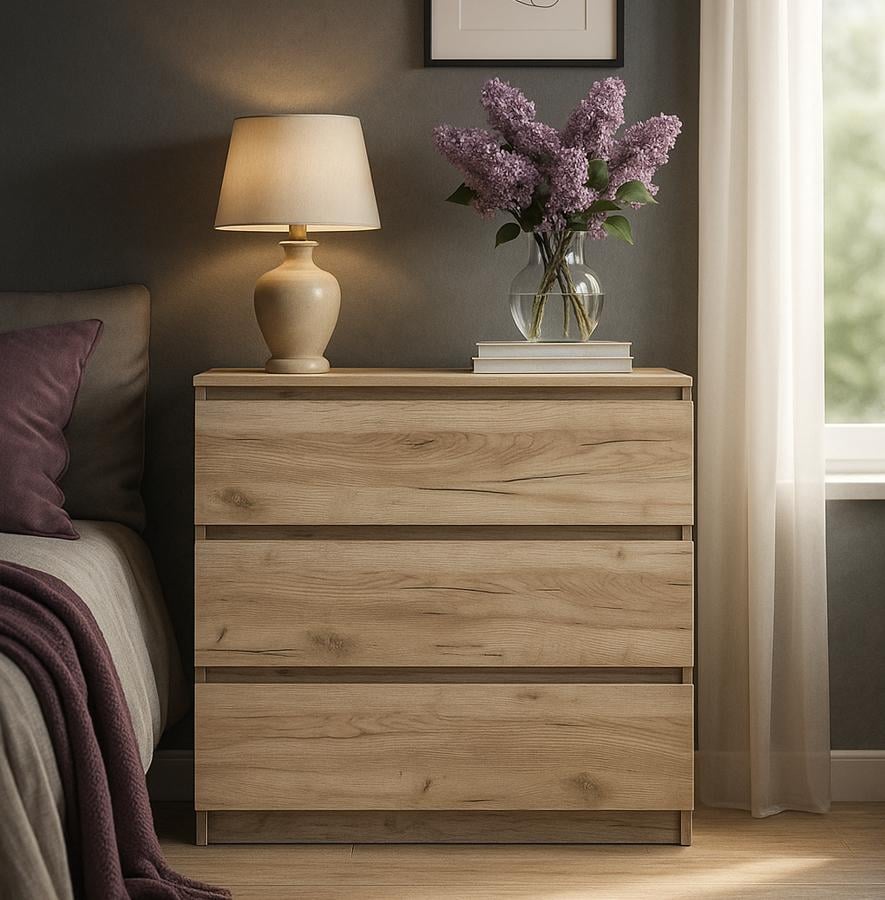 Комод Мастер Форм Брайт 800х376х730 мм Дуб крафт серый (07832)