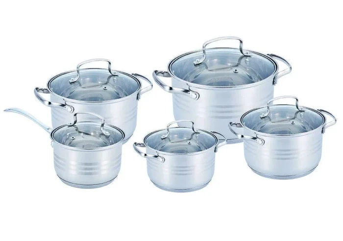 Набор кастрюль Grandhoff GR-3837 из нержавеющей стали 10 пр. (17945421)