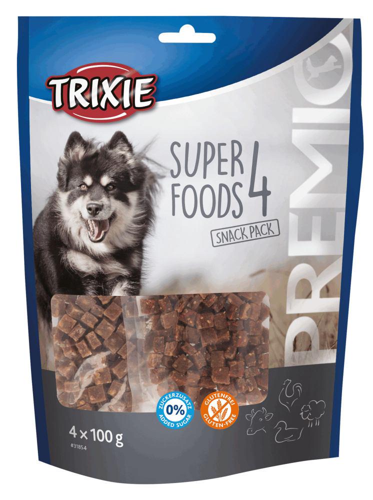 Ласощі для собак Trixie Premio 4 Superfoods з куркою/качкою/яловичиною/бараниною 4x100 г (31854)
