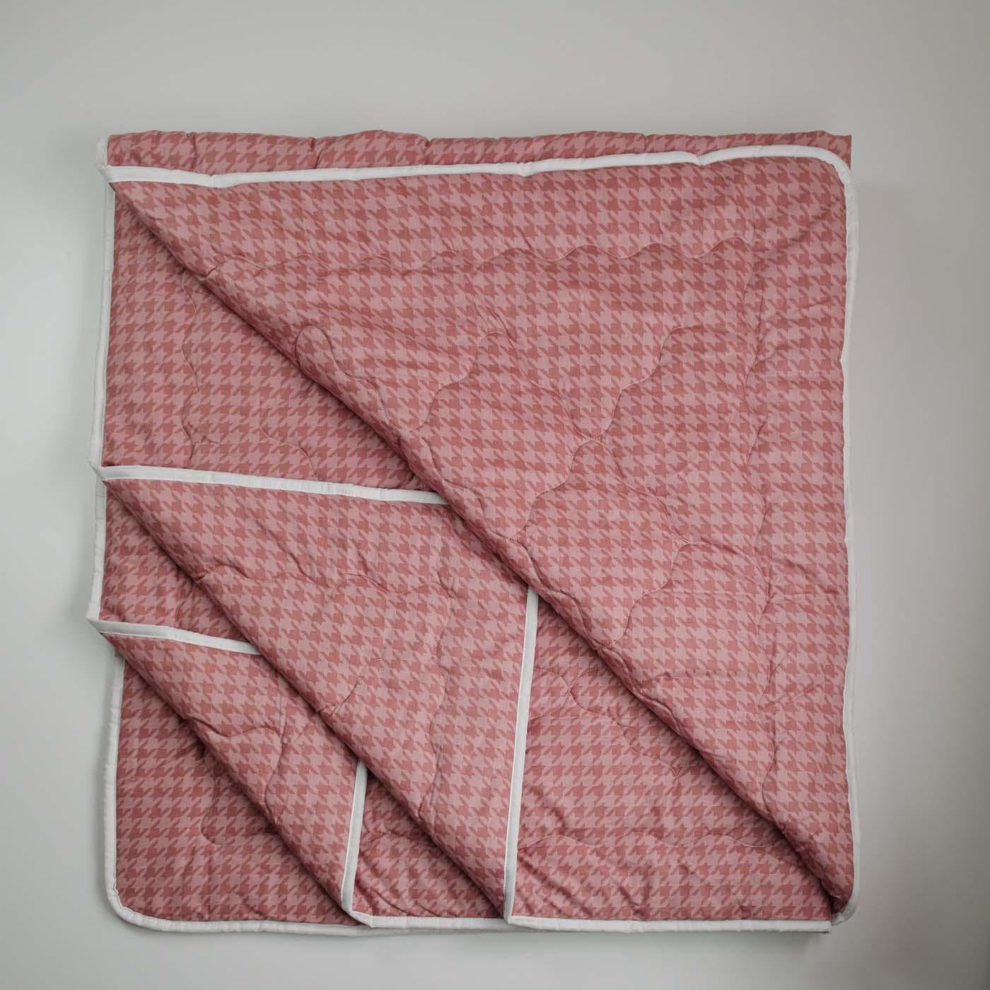 Одеяло конопляное зимнее YouStar Пе-де-пуль сатин детское 110х140 см Розовый (chn-kksw-c-pul) - фото 5