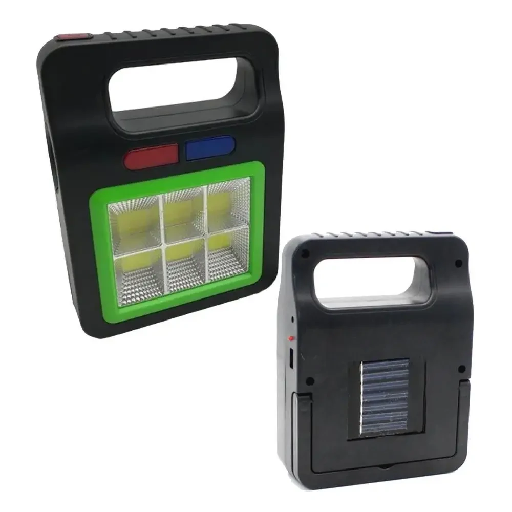 Фонарь переносной YX-605COB-6 Led Solar light аккумуляторный Зеленый (17945143) - фото 3