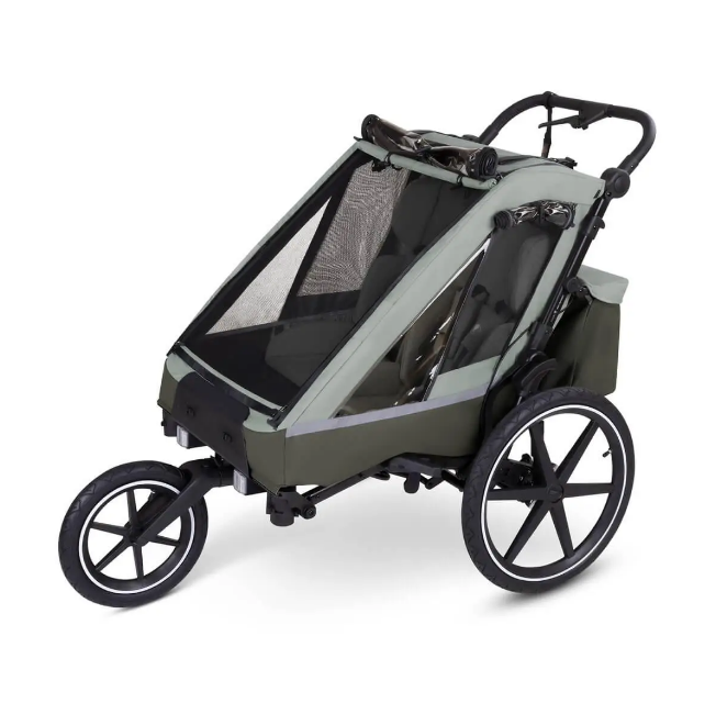 Велопричіп дитячий ABC Design Bike Trailer Tour до 49 кг Olive (33493334)