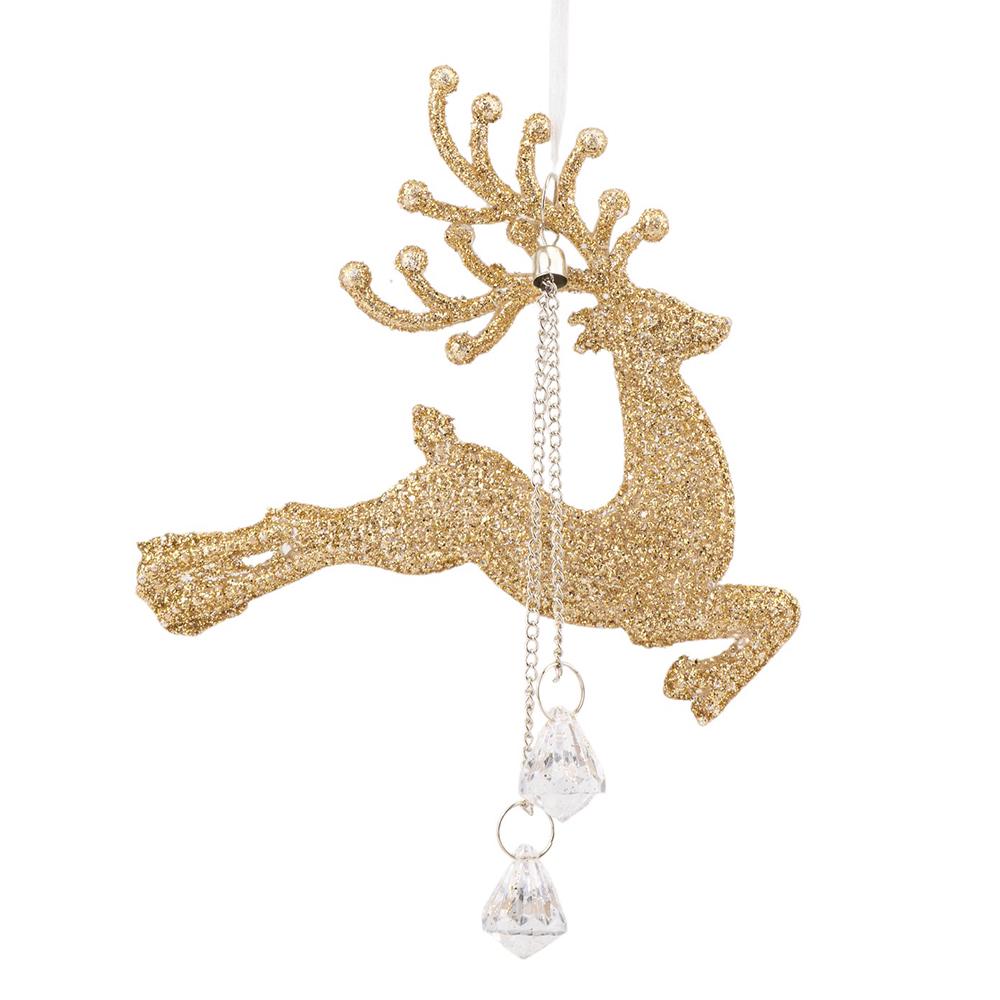 Игрушка на елку Elisey Олень в полете 11,5 см Бежевый (NH-106-K-150)