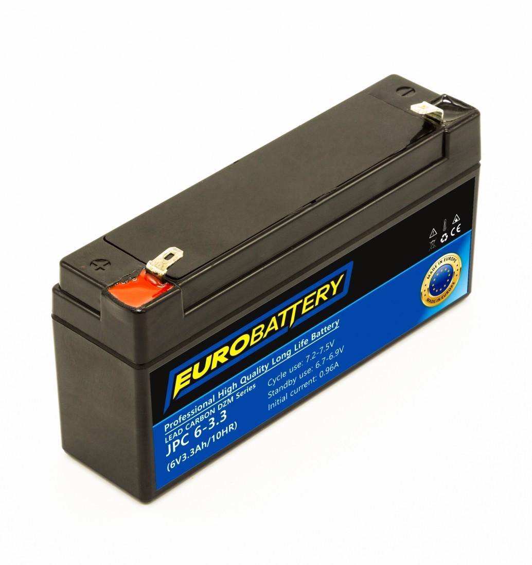 Аккумулятор для ИБП EuroBattery JPC6-3.3 DZM карбоновый 6V 3,3 Ач (610) - фото 1