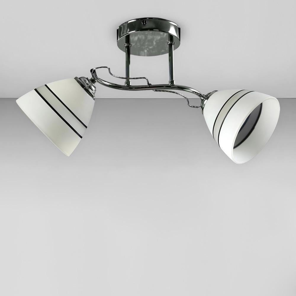 Люстра потолочная Light House SZ-19003/2A CR E14 460х200 мм Хром/Белый