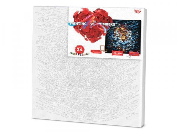 Картина по номерам Danko Toys 40х40 см Тигр (KpNe-02-03) Картина по номерам Danko Toys 40х40 см Тигр (KpNe-02-03)