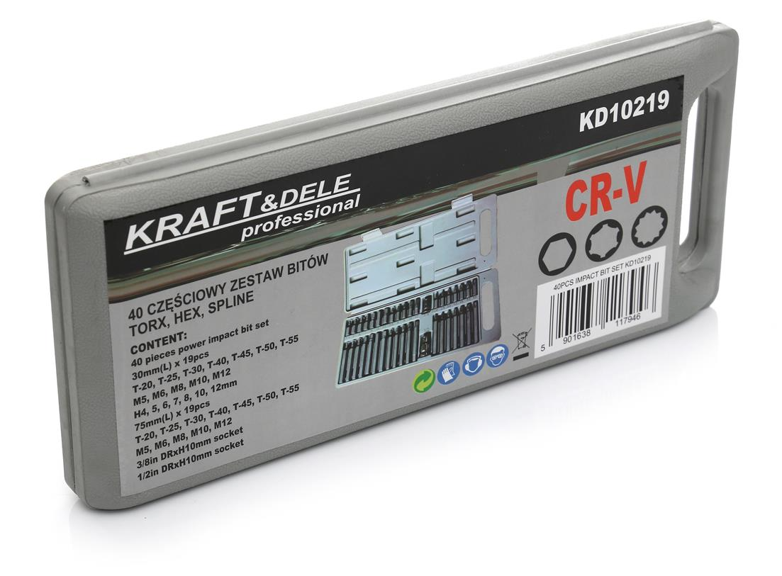 Набір біт Kraft&Dele KD10219 40 ел. - фото 9