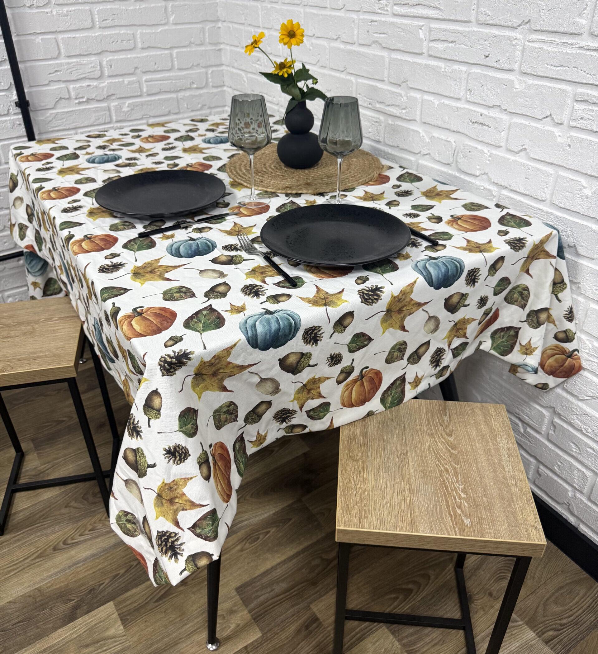 Скатерть водоотталкивающая Comfort Home Autumn style с тефлоновым покрытием 100x150 см