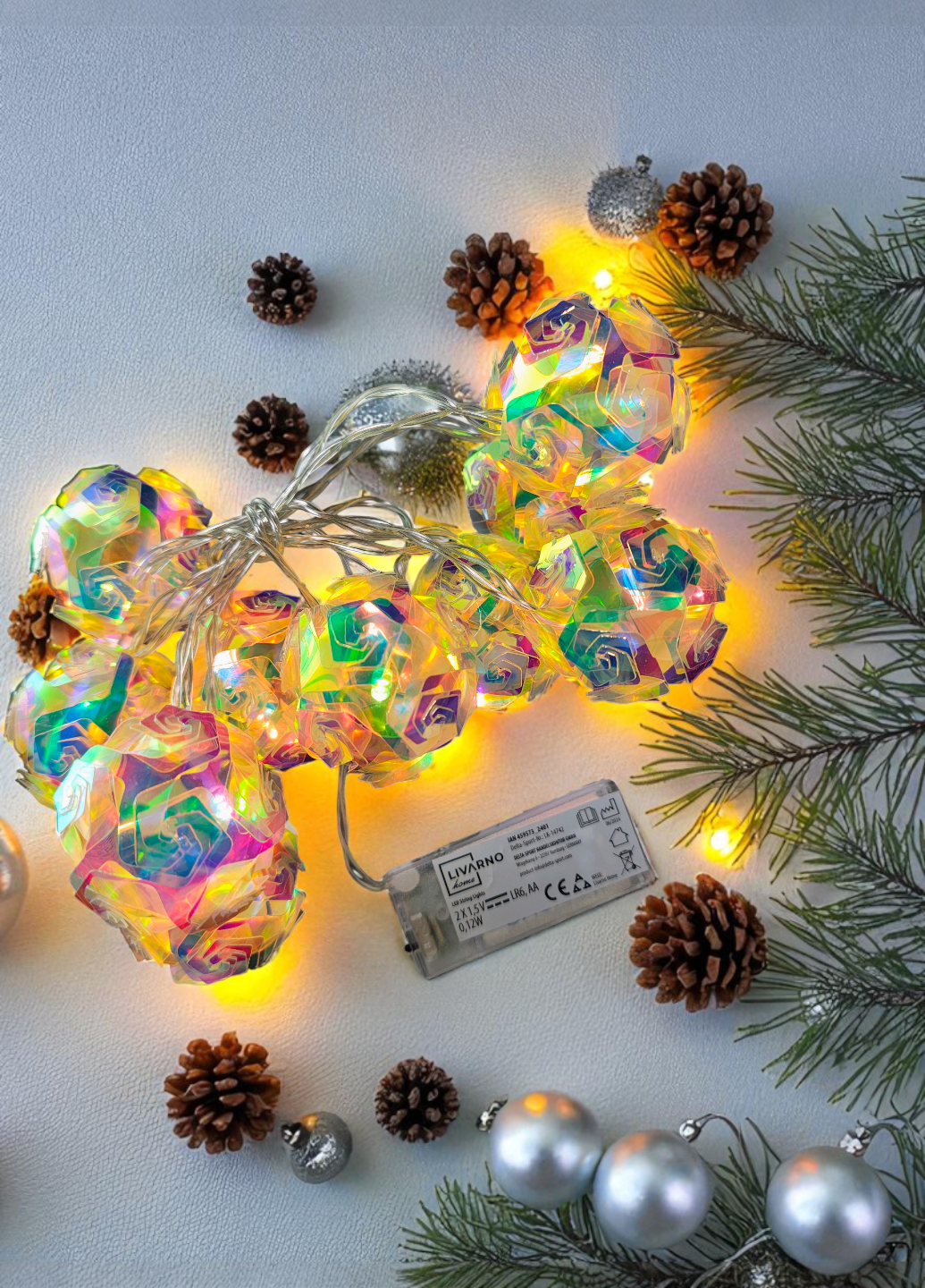 Гирлянда LIVARNO LED String Lights с голографическим эффектом мерцания (7902) - фото 2 Гирлянда LIVARNO LED String Lights с голографическим эффектом мерцания (7902) - фото 2