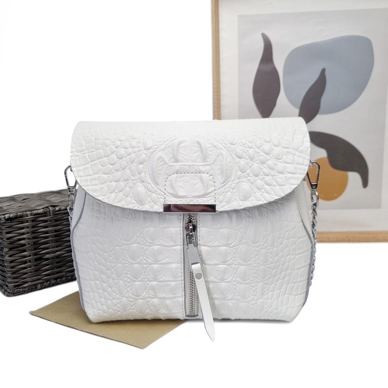 Жіноча сумка шкіряна Eteral Smile на плече Білий (PX72439 white)