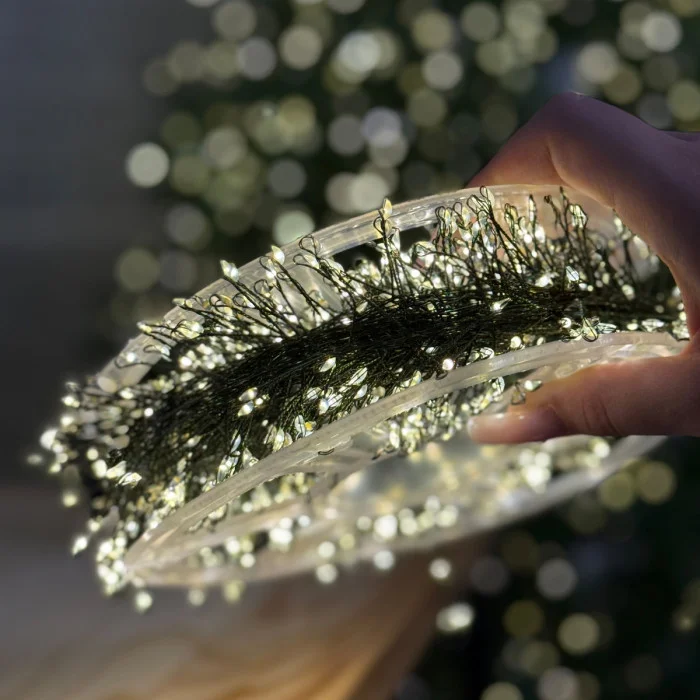 Гирлянда Роса Хвойная лапа с зеленой проволокой 50 м 1500 LED от розетки 8 режимов Теплый белый - фото 2 Гирлянда Роса Хвойная лапа с зеленой проволокой 50 м 1500 LED от розетки 8 режимов Теплый белый - фото 2