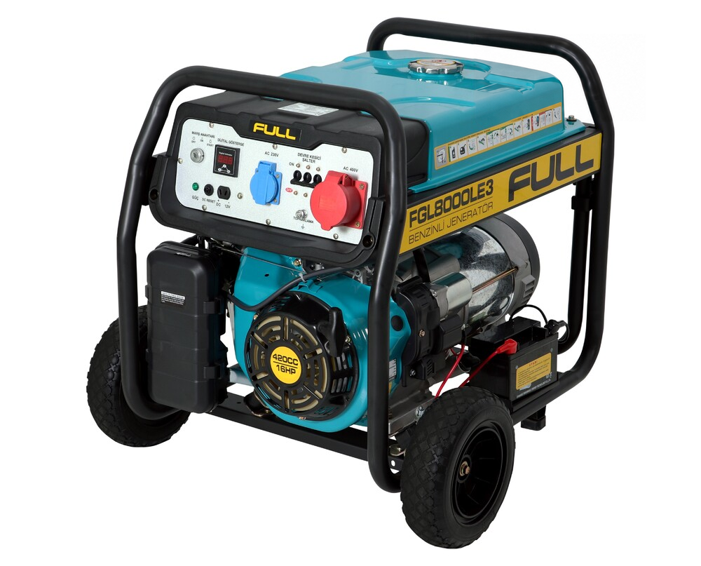 Генератор бензиновий Full FGL8000LE3 6,0/6,5 кВт 220/380V трифазний (108)