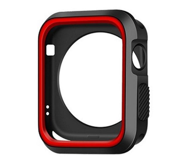 Силиконовый защитный корпус Primo для Apple Watch 38 мм Black/Red (620826182)