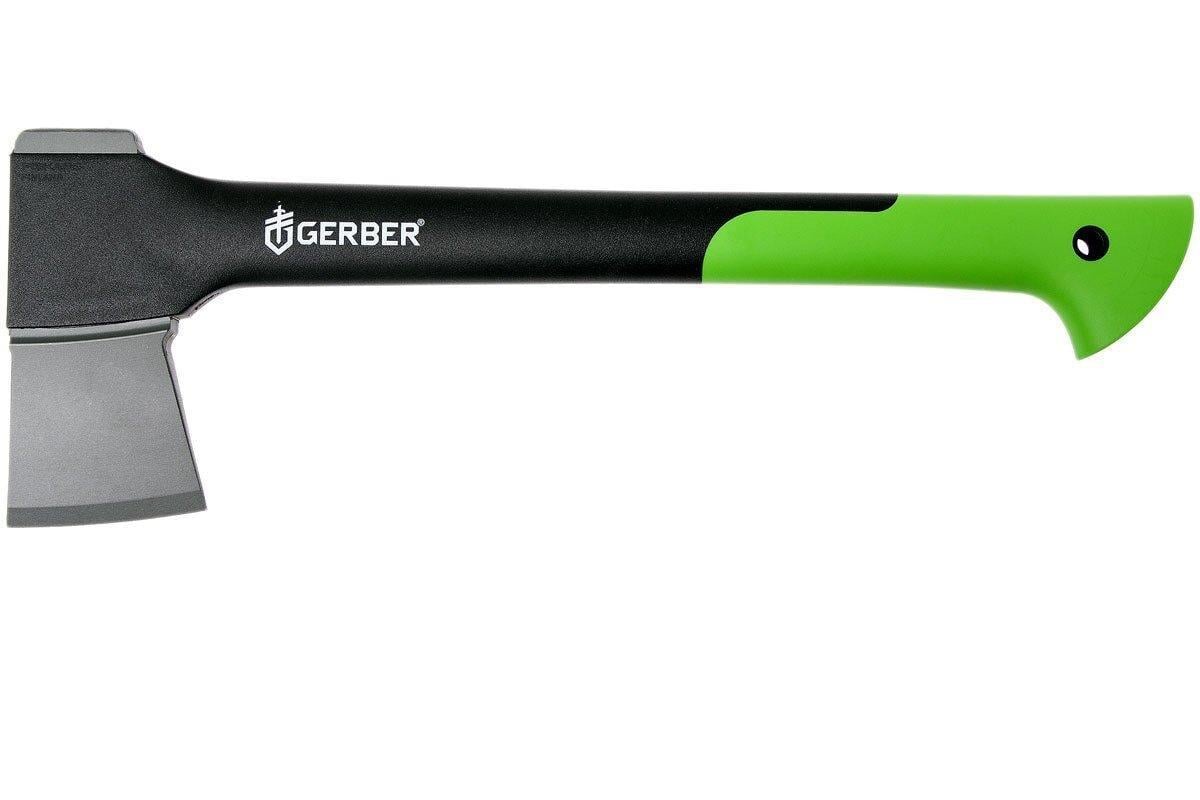 Сокира з чохлом 30° Gerber Freescape Hatchet із високовуглецевої кованої сталі з прямим лезом 7,6 см Зелений з чорним (2564409119)