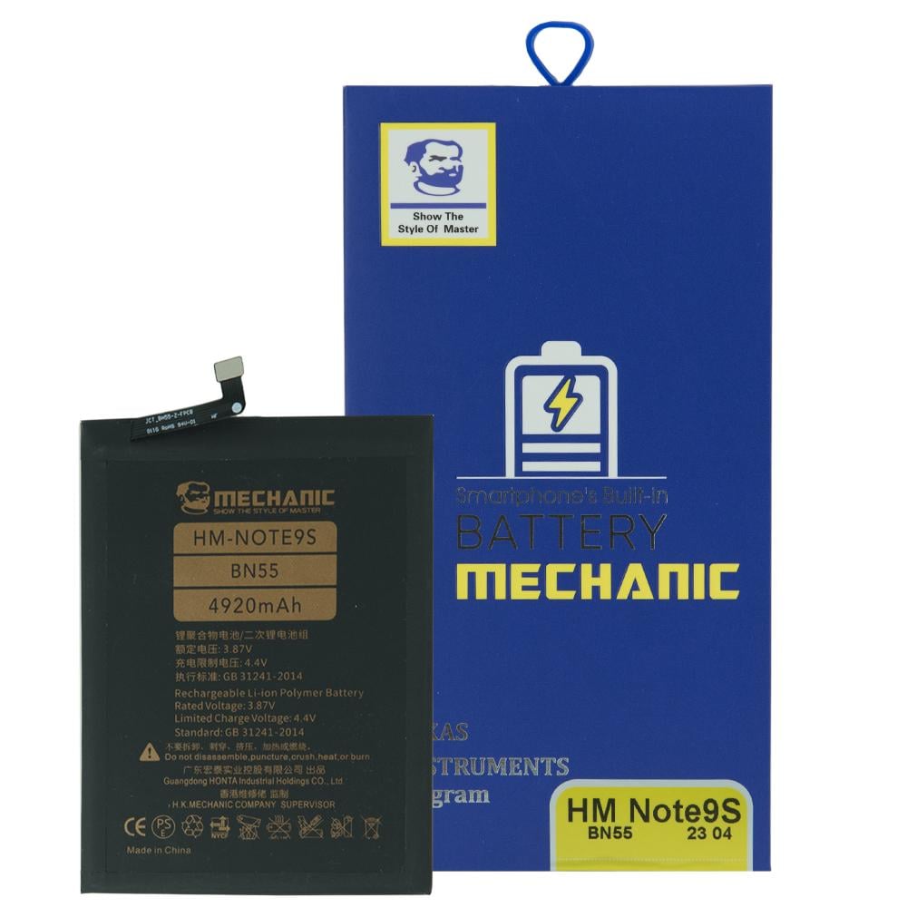 Акумулятор Mechanic BN55 для Xiaomi Redmi Note 9S 4920mAh