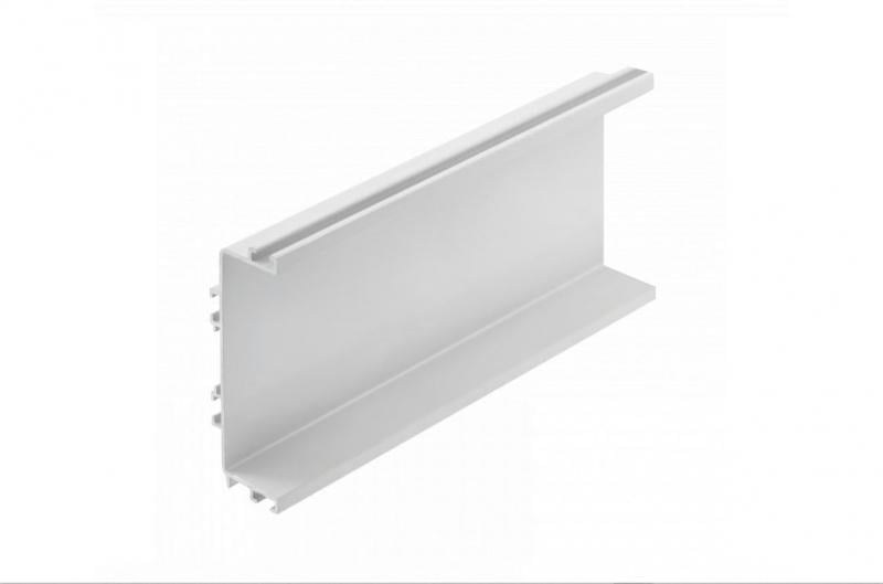 Профиль ручка VELLO горизонтальный с пазом под LED 5 мм тип C 4100 мм Белый