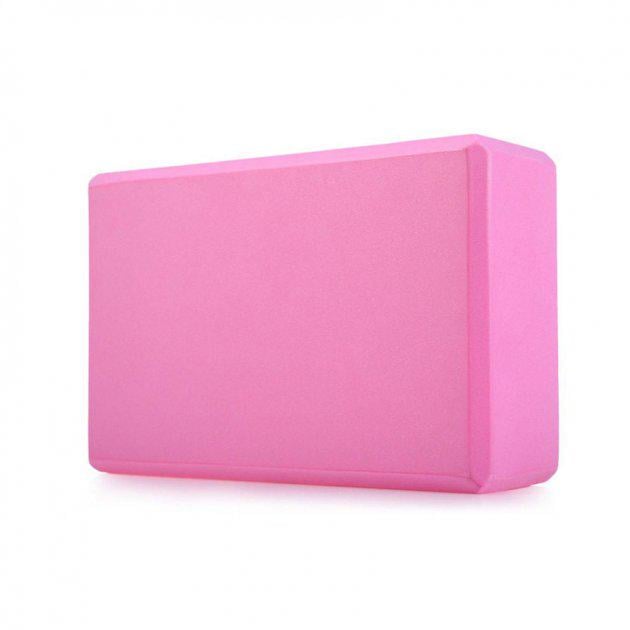 Блок для йоги EasyFit EVA 23х15,5х7,5 см Рожевий