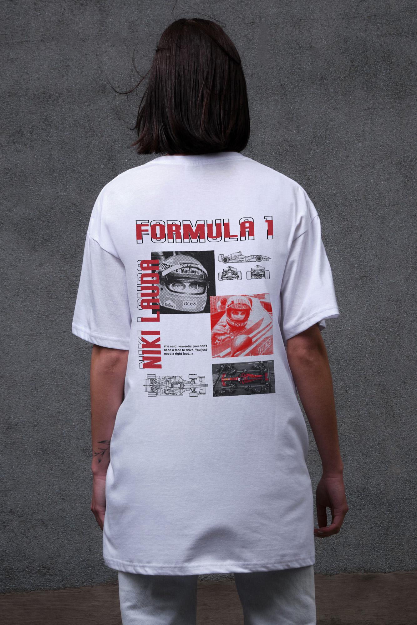 Футболка женская Without с принтом Lauda оверсайз S/M White (S8049643) Футболка женская Without с принтом Lauda оверсайз S/M White (S8049643)