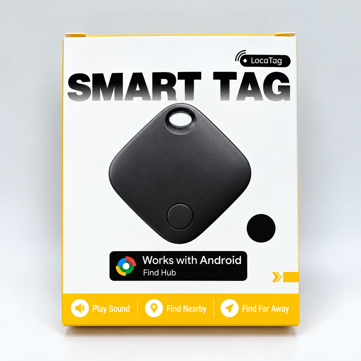 Трекер Bluetooth Smart Tag для Android Google Find Hub Чорний