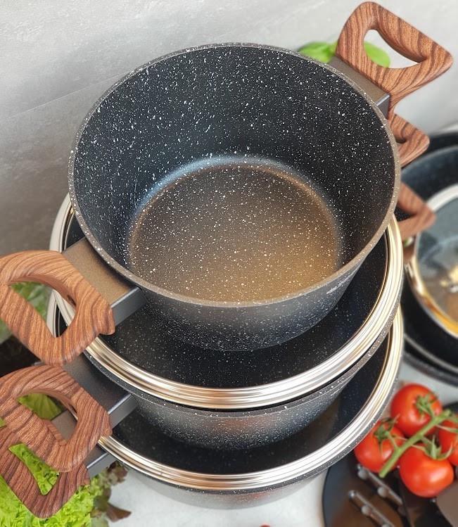 Набор кастрюль с мраморным покрытием Edenberg EB-7426 6 пр. - фото 3 Набор кастрюль с мраморным покрытием Edenberg EB-7426 6 пр. - фото 3