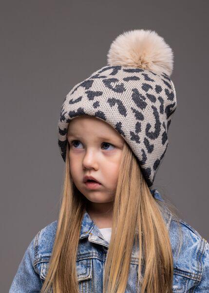 Шапка детская для девочек Лиза D867 флис 44-48 см Бежевый