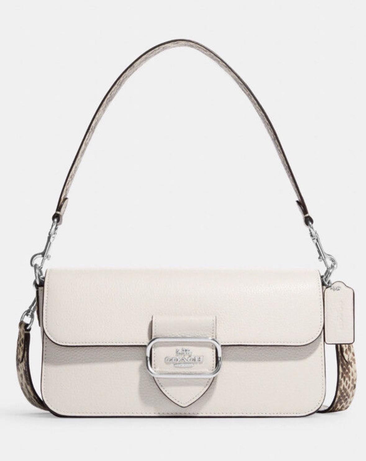 Сумка женская Coach Morgan Snake Embossed Leather Shoulder Bag - Chalk Multi - CE561 (712450)