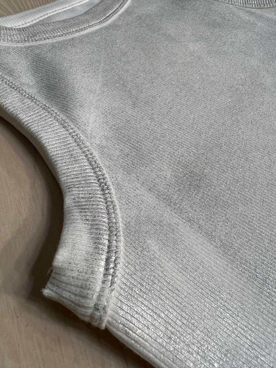 Майка женская A-N 332 базовая рубчик накат краска OS Белый (1970) - фото 2