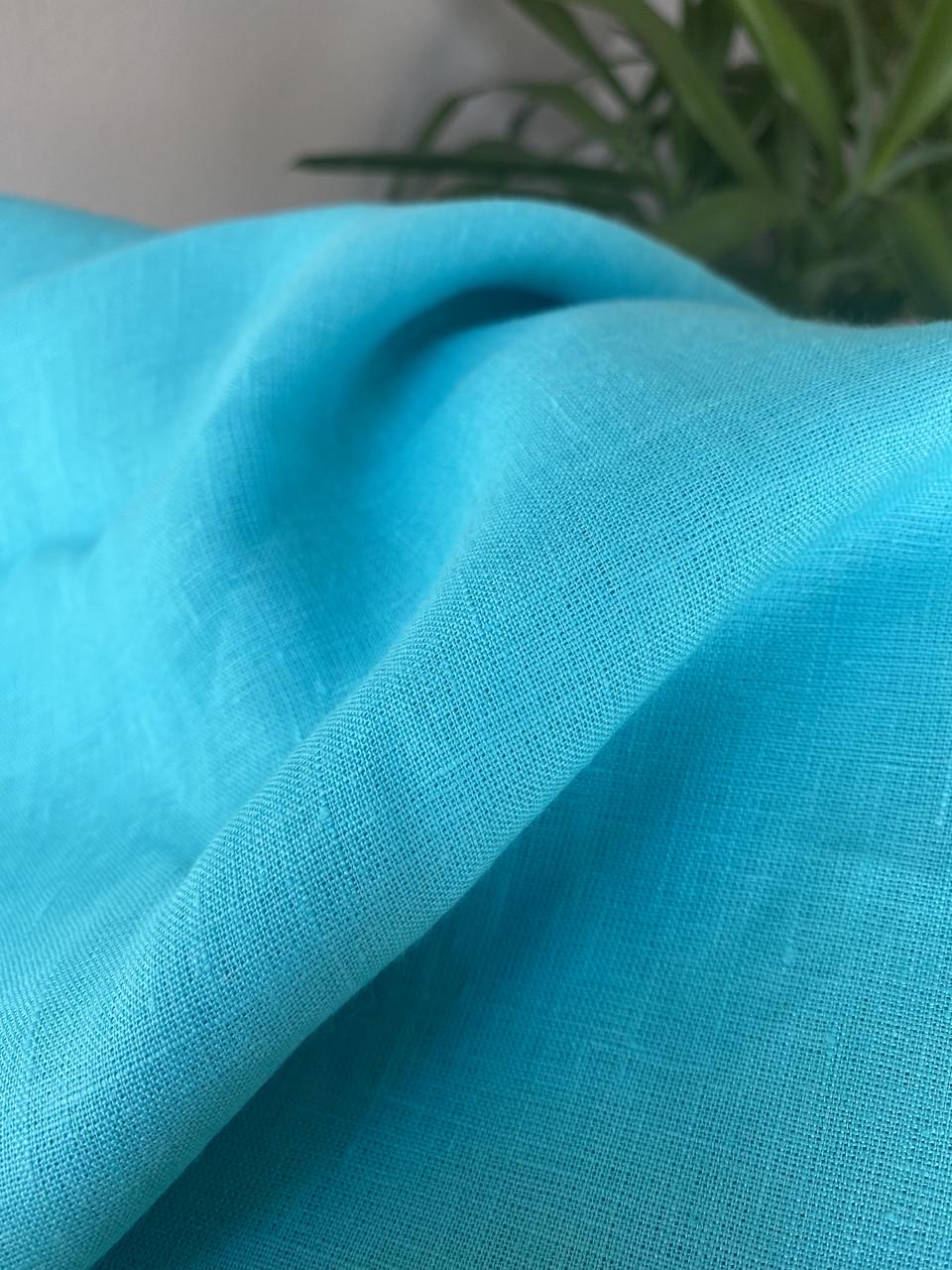 Ткань для пошива постельного белья LINEN PLUS 100% лен 220 см 779 Бирюзовый - фото 8 Ткань для пошива постельного белья LINEN PLUS 100% лен 220 см 779 Бирюзовый - фото 8